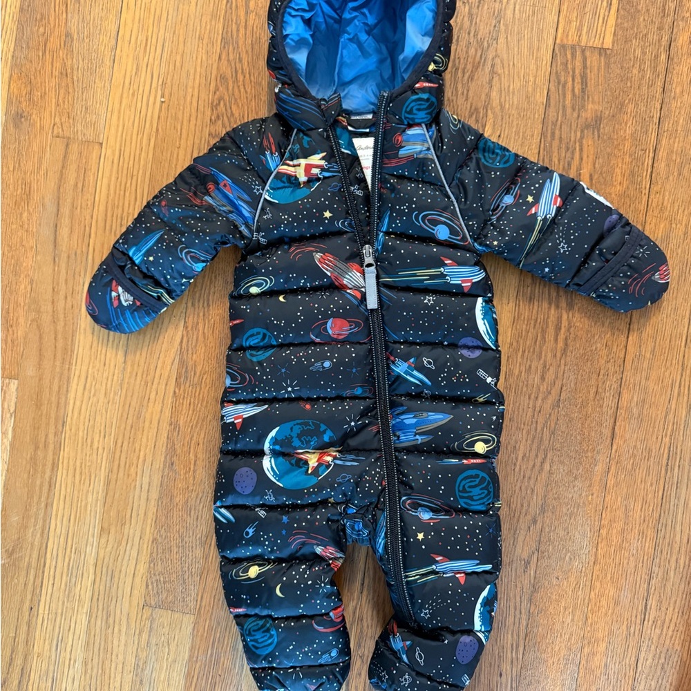 Hanna Andersson Black and Blue Footies Insulated One Piece